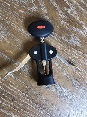 OXO Soft Works Winged Corkscrew Wine Bottle Opener Black Zinc 6.5”
